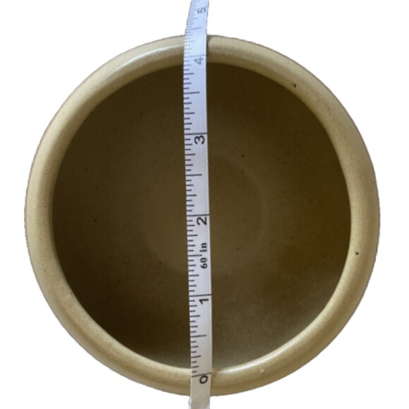 Mid Century Abstract Script Pottery Bowl USA 22 Hand Painted Planter 4" - Picture 5 of 5